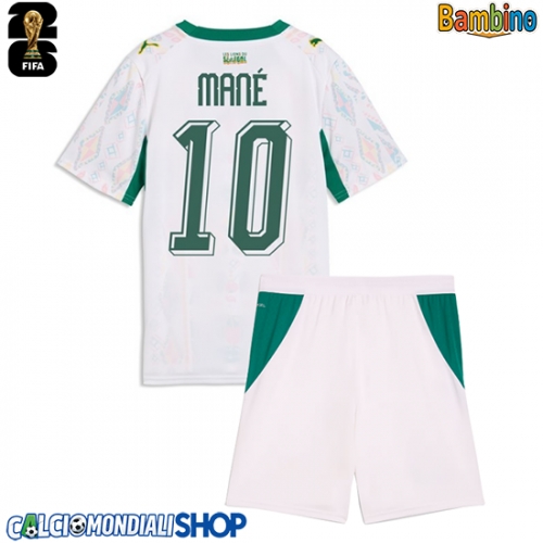 Maglie da calcio Senegal Sadio Mane #10 Prima Maglia Bambino Mondiali 2026  Manica Corta + Pantaloni corti)